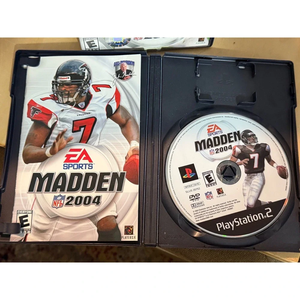 Madden NFL 2002 & 2004 PS2 Bundle Sony PlayStation 2 Michael Vick Vick CIB Lot